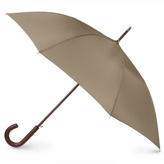 Totes Recycled Wooden Stick Umbrella with Auto Open Technology