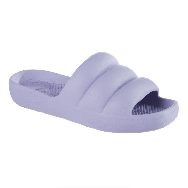 Totes  Women's Molded Puffy Slide with Everywear