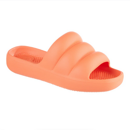 Totes  Women's Molded Puffy Slide with Everywear