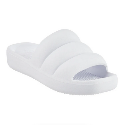 Totes  Women's Molded Puffy Slide with Everywear