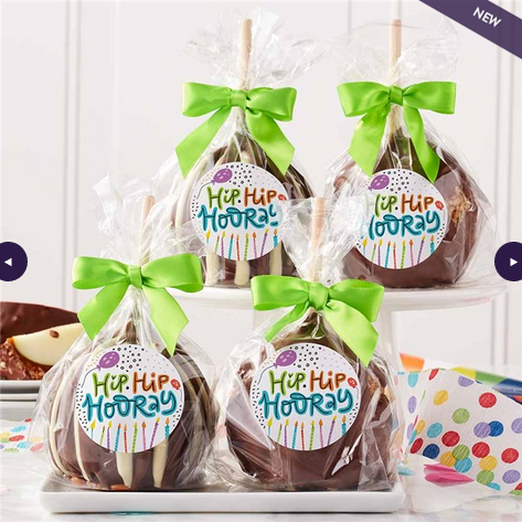 Mrs Prindables Hip Hip Hooray Birthday Caramel Apple 4-Pack