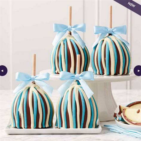 Mrs Prindables Baby Blue Triple Chocolate Caramel Apple 4-Pack