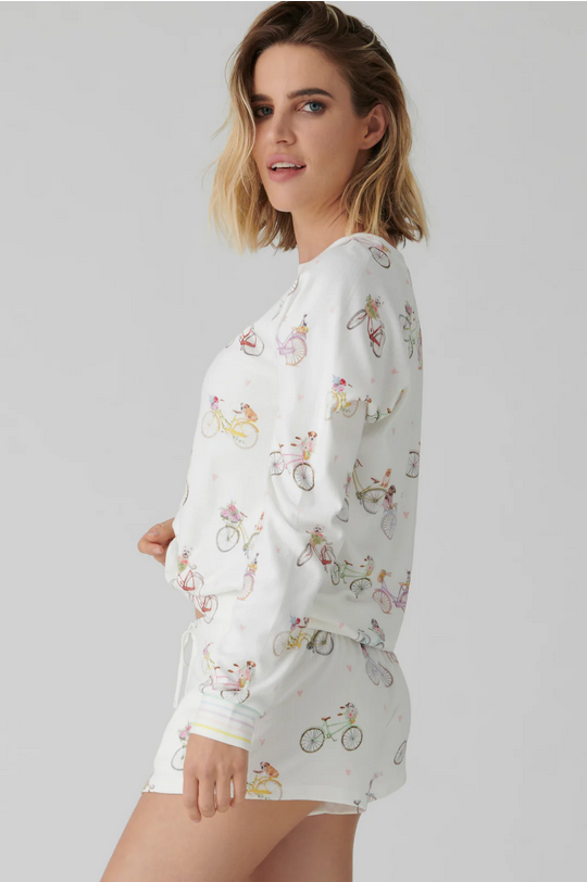 P.J. Salvage Women's Floral Market Long Sleeve Top