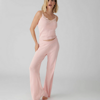 P.J. Salvage Women's Sweetheart Pointelle PJ Set - Pale Pink