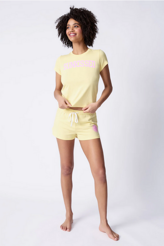 P.J. Salvage Women's Soft & Shortee PJ Set - Sunshine