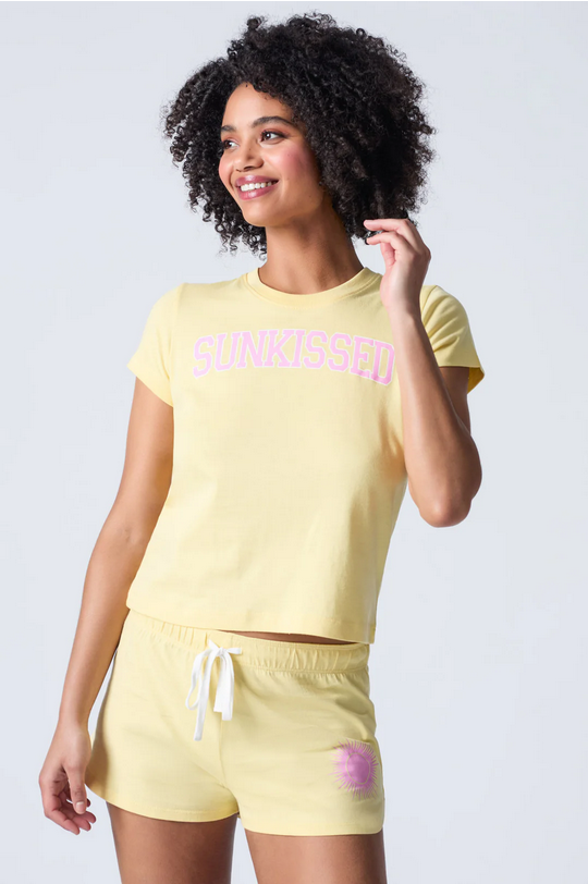 P.J. Salvage Women's Soft & Shortee PJ Set - Sunshine