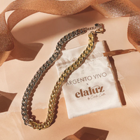 ARGENTO VIVO THE DOUBLE FLASH TWO TONE CHAIN NECKLACE (ELALUZ X ARGENTO VIVO)