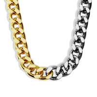 ARGENTO VIVO THE DOUBLE FLASH TWO TONE CHAIN NECKLACE (ELALUZ X ARGENTO VIVO)