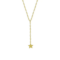 ARGENTO VIVO PAPERCLIP STAR LARIAT NECKLACE