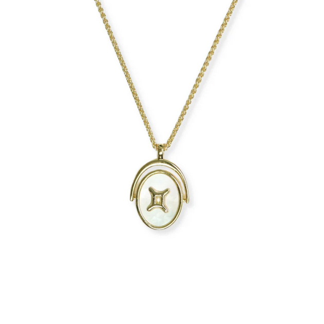 ARGENTO VIVO THE ZODIAC SPINNER NECKLACE
