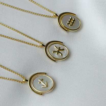 ARGENTO VIVO THE ZODIAC SPINNER NECKLACE