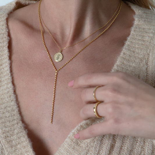 ARGENTO VIVO THE SINGAPORE CHAIN LARIAT NECKLACE