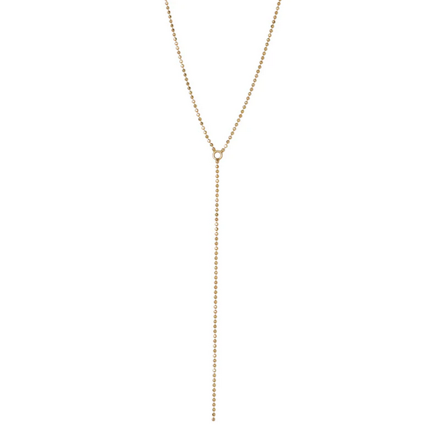 ARGENTO VIVO THE DIAMOND CUT BALL CHAIN LARIAT NECKLACE