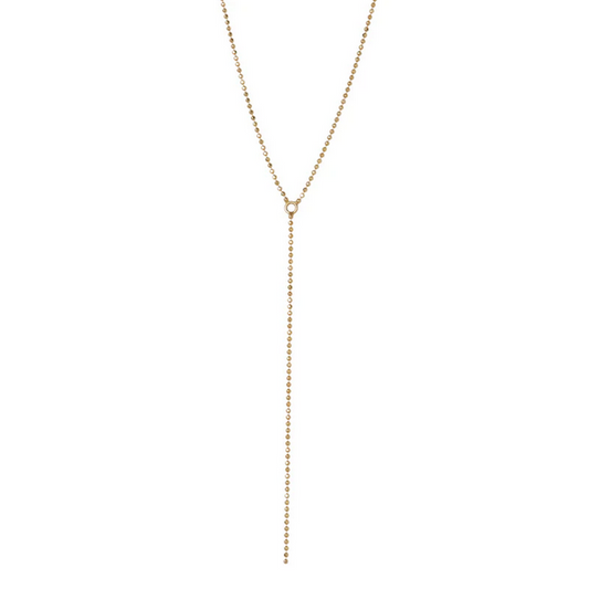 ARGENTO VIVO THE DIAMOND CUT BALL CHAIN LARIAT NECKLACE