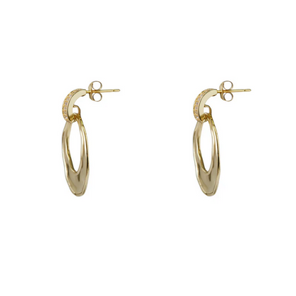 ARGENTO VIVO THE PAVE ORGANIC DOOR KNOCKER HOOP