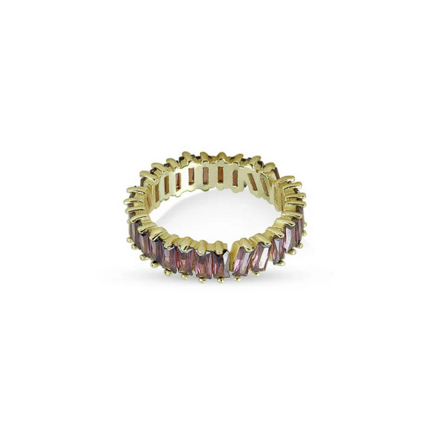 ARGENTO VIVO THE AMETHYST KARLA BAGUETTE RING