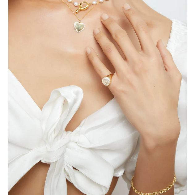 ARGENTO VIVO THE GRAZIELLA CZ RING