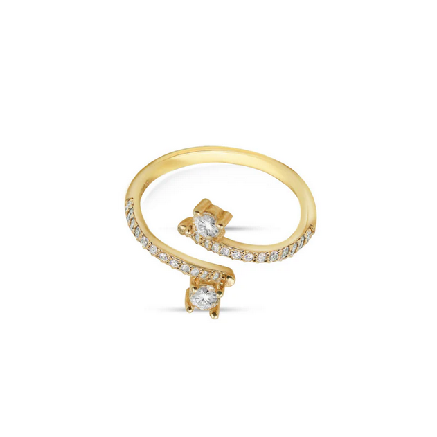 ARGENTO VIVO THE ESSENTIAL WRAP CZ RING