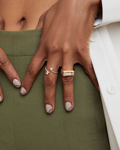 ARGENTO VIVO THE ESSENTIAL WRAP CZ RING