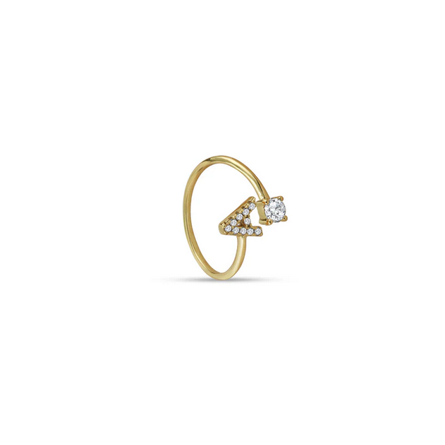 ARGENTO VIVO THE CZ INITIAL WRAP RING