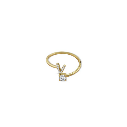ARGENTO VIVO THE CZ INITIAL WRAP RING