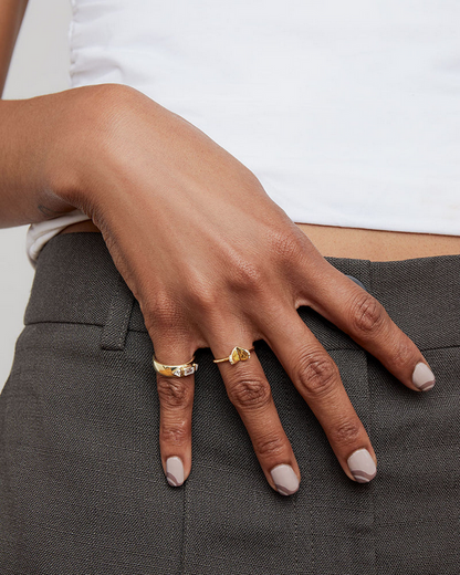 ARGENTO VIVO THE FLUTTER HEART RING