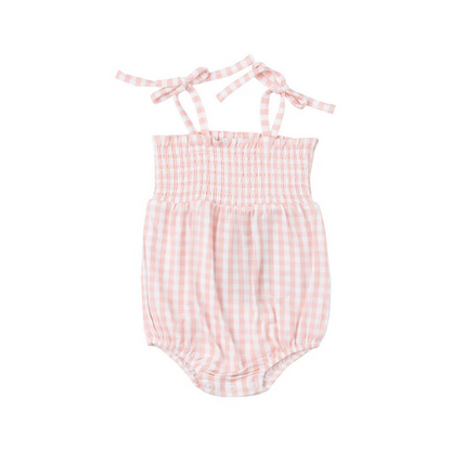 Angel Dear Kid's Tie Strap Smocked Bubble