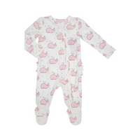 Angel Dear Kid's 2 Way Zipper Ruffle Back Footie