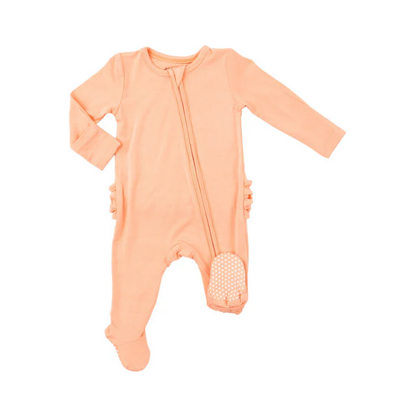 Angel Dear Kid's 2 Way Zipper Ruffle Back Footie