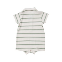 Angel Dear Kid's Polo Shortie - Desert Sage + Sugar Swizzle