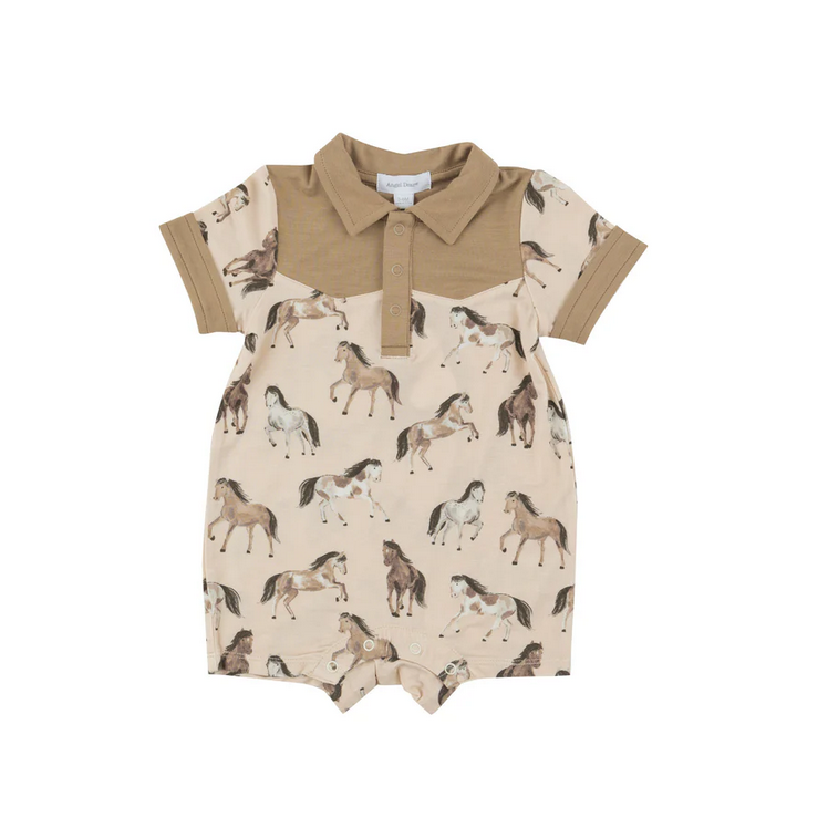 Angel Dear Kid's Cowboy Shortie - Horses