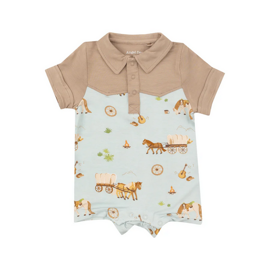 Angel Dear Kid's Cowboy Shortie - Covered Wagon