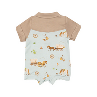 Angel Dear Kid's Cowboy Shortie - Covered Wagon