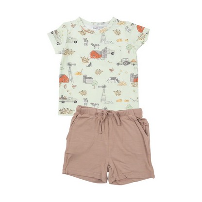 Angel Dear Kid's Crew Neck Tee & Short Set