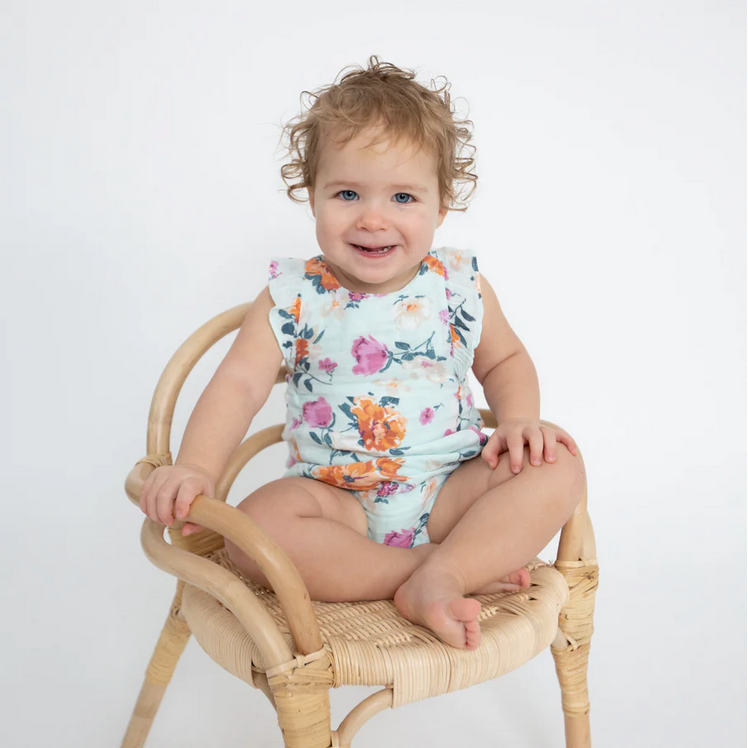 Angel Dear Kid's Sunsuit - Soft Petals Floral