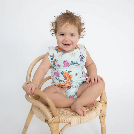 Angel Dear Kid's Sunsuit - Soft Petals Floral