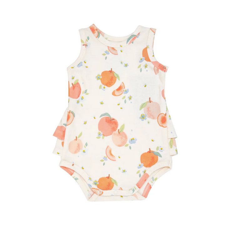 Angel Dear Kid's Ruffle Tank Bubble - Spring Peaches