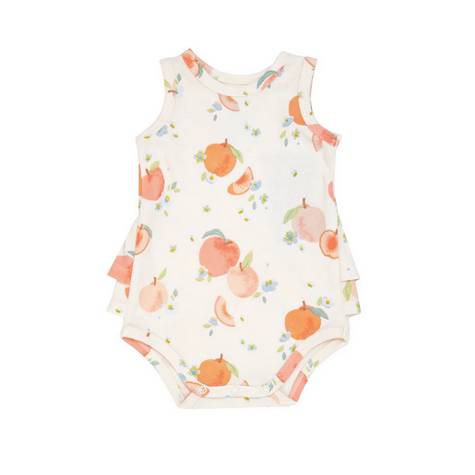 Angel Dear Kid's Ruffle Tank Bubble - Spring Peaches