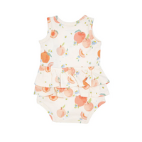 Angel Dear Kid's Ruffle Tank Bubble - Spring Peaches