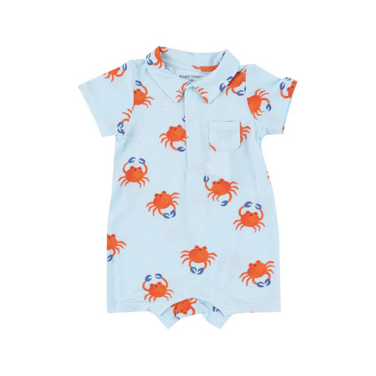 Angel Dear Kid's Polo Shortie - Crabby Cuties