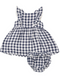 Angel Dear Kid's Ruffle Dress + Diaper Cover - Gingham Navy