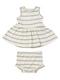 Angel Dear Kid's Peplum Tank And Bloomer - Desert Sage + Sugar Swizzle