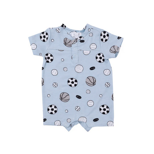 Angel Dear Kid's Henley Shortall - Sports Ball Blue