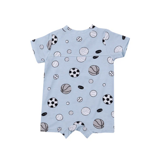 Angel Dear Kid's Henley Shortall - Sports Ball Blue