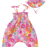 Angel Dear Kid's Tie Strap Smocked Romper