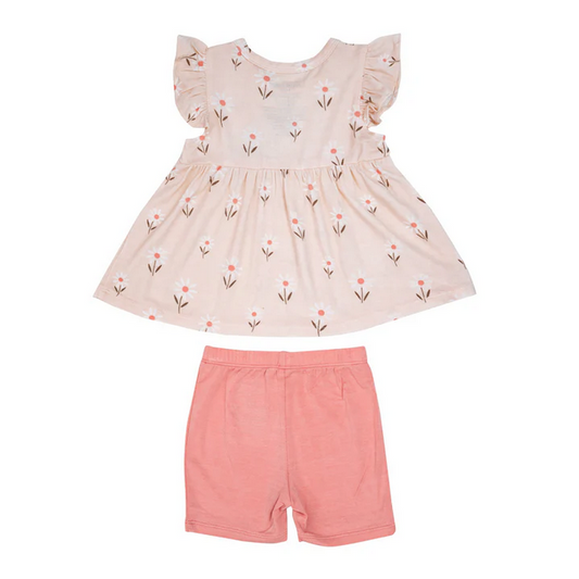 Angel Dear Kid's Ruffle Swing Top & Biker Short - Petite Daisy