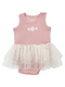 Angel Dear Kid's Rib Tutu Bodysuit - Silver Pink Solid Rib