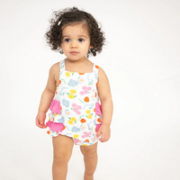 Angel Dear Kid's Ruffle Sunsuit - Freshly Picked Floral