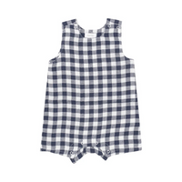 Angel Dear Kid's Sleeveless Jon Jon - Gingham Navy