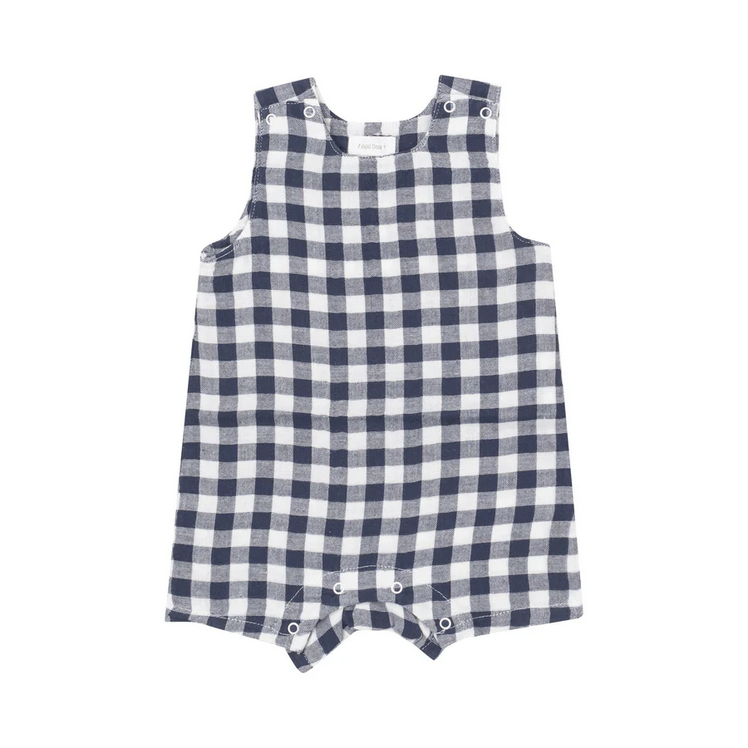 Angel Dear Kid's Sleeveless Jon Jon - Gingham Navy